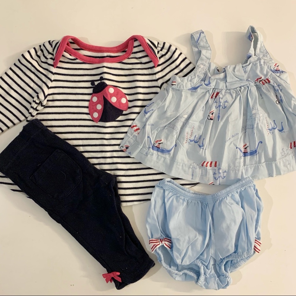 Vguc/EUC Gymboree 3/6 mos lot of 2 outfits